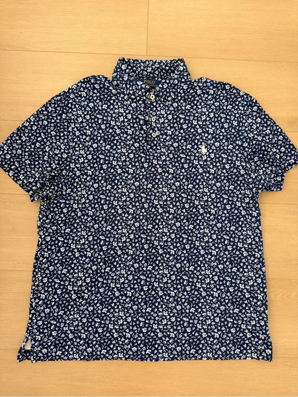 Polo by Ralph Lauren Navy Polo with White Floral Print